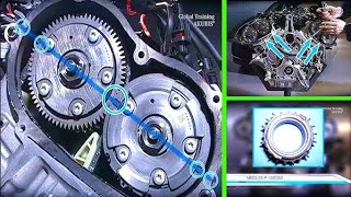 MercedesBenz engine timing chain check and adjust and exchange balance shaft sprocket M272 M273 [upl. by Maccarone]