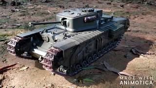 RC 116 Churchill MKVII British heavy infantry tank in action [upl. by Ulick]