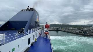 Aboard MV European Causeway Departing Larne 5524 [upl. by Zak]