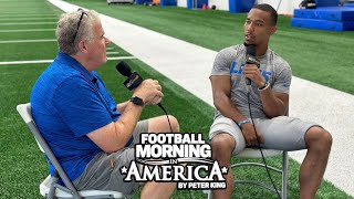 How being trilingual helps NFLs AmonRa St Brown  Peter King Training Camp Tour 2023  NFL on NBC [upl. by Natascha]