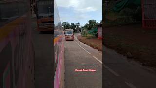 Bus Racing Aainath Travels Vs Dolphin Travels Goa  Top Speed Bus Chasing  chasing racing bus [upl. by Einuj]