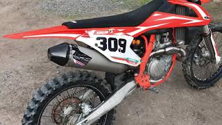 KTM SXF 450 OEM Exhaust VS HGS Full System [upl. by Edin39]