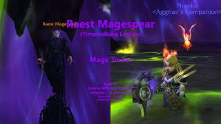 Raest Magespear  Legion Timewalking Mage Tower Aggnrias Gnome Affliction Warlock [upl. by Darlleen]