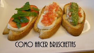 Como Hacer Bruschettas  Tradición Italiana [upl. by Bolan]