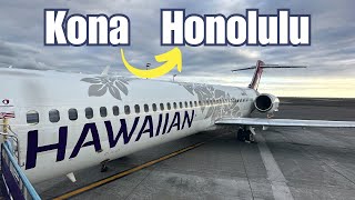 Flight Review  Hawaiian Airlines  Kona KOA  Honolulu HNL  Boeing 717 [upl. by Onnem]