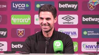 Mikel Arteta Post Match Interview  Premier League West Ham 2  5 Arsenal [upl. by Lamaj]