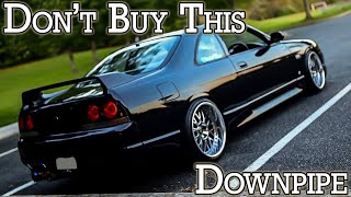 Dont Buy This DownpipeScreamer Pipe  Nissan Skyline R33 GTST New 3in Bellmouth Exhaust Sounds [upl. by Neroc]