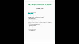 NR509 NR 509 MIDTERM EXAM LATEST 2024 2025 ADVANCED PHYSICAL ASSESSMENT CHAMBERLAIN [upl. by Ennairda171]