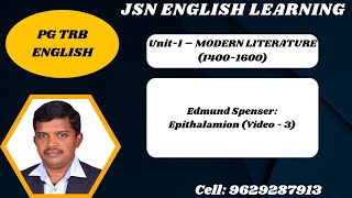 Edmund Spensers Epithalamion Video 3 jsnenglishlearning [upl. by Bow]