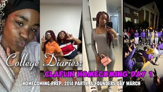 College Diaries Claflin Homecoming Day 1 Homecoming prep 2014 Party amp Founders Day March [upl. by Hpejsoj]