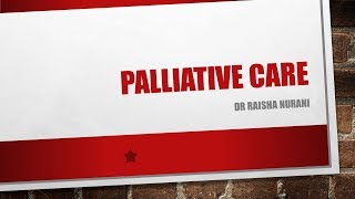 Palliative care for the CSA [upl. by Edva]