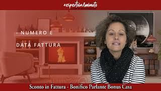 Esperto in 1 minuto  Sconto in fattura  Bonifico Parlante Bonus Casa [upl. by Harelda]