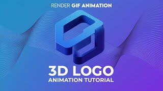 How to make 3D Logo in After Effects and Export as GIF  Element 3D Tutorial  GIF Animation [upl. by Amehr93]