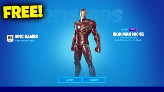 How to get IRON MAN MK 45 Skin for FREE in Fortnite [upl. by Verada567]