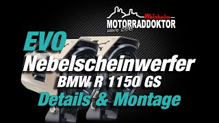 BMW R 1150 GS Nebelscheinwerfer  Zusatzscheinwerfer SW Motech  Details amp Montage  motorraddoktor [upl. by Wilder]