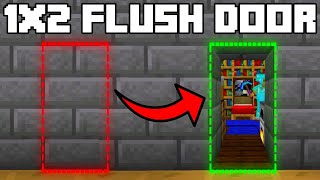 🦅 Minecraft Bedrock 120  EASY 1x2 FLUSH PISTON DOOR TUTORIAL [upl. by Oisinoid]