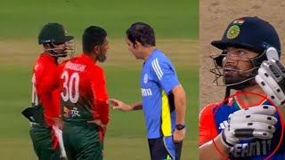 Gambhirs aggressive reaction after Rinku Singh got out When Shanto amp Mahmudullah sledging him [upl. by Eux41]