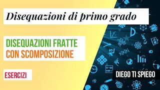 DISEQUAZIONI DI PRIMO GRADO FRATTE CON SCOMPOSIZIONE [upl. by Godspeed]