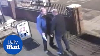 CCTV captures moment before man kills friend with a single punch [upl. by Raseac]