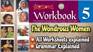 The Wondrous Women Workbook Answers 5th class English Lesson Grammar Vocabulary Question and answers [upl. by Jadda]