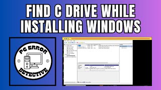 How to Find C Drive While Installing Windows 10 [upl. by Barbaraanne]