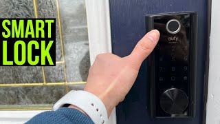 eufy Security Smart Lock Review and Installation WiFi Fingerprint Passcode [upl. by Ehtiaf]