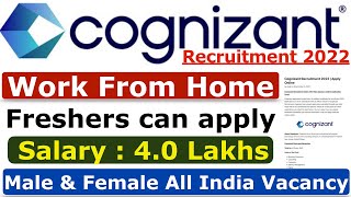 Cognizant Recruitment 2022  Work From Home  CTS massive off campus hiring  Cognizant Jobs 2022 [upl. by Llirrehs406]