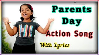 Parents day song with action amp Lyrics July 25 Thank you song greeting song for parents English [upl. by Winifred]