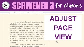 Scrivener 3 for Windows How to Customise Page View [upl. by Henn]