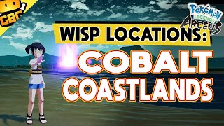 Pokémon Legends Arceus  All Wisp Locations  Cobalt Coastlands [upl. by Ardnad]