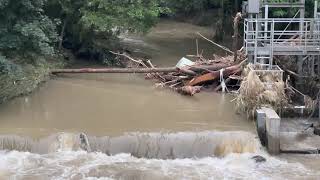 Hochwasser am Klinikum Leverkusen vor und nach dem Hochwasser [upl. by Emorej980]