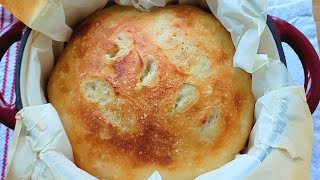 How to Make Quick and Easy No Knead Bread  5 Ingredients [upl. by Alien471]