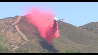 California battles fires with quotfire planequot [upl. by Ennavoj]