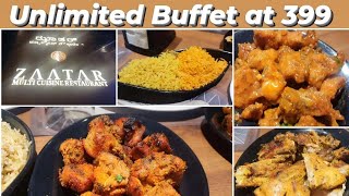 Unlimited Buffet offer in 399 at Zaatar Hotel [upl. by Osner]