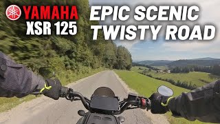 Yamaha XSR 125 spirited ride exhaust sound only [upl. by Karen791]