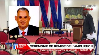 Flash cérémonie de remise de lampliation au nouveau Premier ministre Alix Didier FILSAIME [upl. by Vareck852]