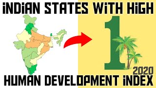 Top 10 Indian States with High HDI 2024  Human Development Index  English [upl. by Gnak]