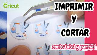 IMPRIMIR Y CORTAR CON CRICUT MAKERcorte completo y parcial en cricut maker print and cut [upl. by Otxis]