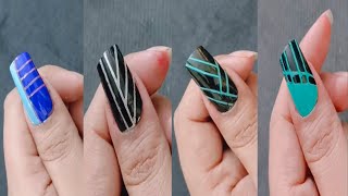 How to make nail striping tape at home  DIY homemade nail striping tape [upl. by Buine537]