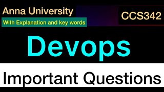 Devops  Important Questions  Anna University  Tamil [upl. by Bernita]