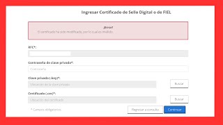 Error el certificado ha sido modificado por lo cual es invalido no puedo cancelar facturas renovar [upl. by Aizirtap137]