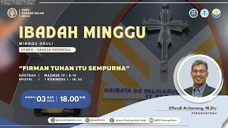 Kebaktian Minggu SoreEfendi Aritonang MDivMinggu 03 Maret 2024 1800WIBGKPS P Bulan [upl. by Eniamzaj]