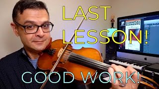 FINAL LESSON Essential Elements for Strings Violin Book 1 p4446 Play Along Congratulations [upl. by Max]