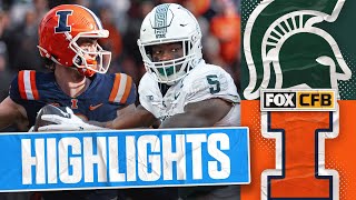 Michigan State Spartans vs Illinois Fighting Illini Highlights  FOX College Football [upl. by Nilya]