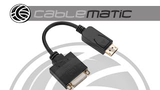 Adaptador DisplayPort a DVID activo  distribuido por CABLEMATIC ® [upl. by Idonna]