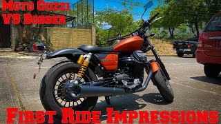 Moto Guzzi V9 Bobber Sport First Ride Impressions [upl. by Odlanyar]