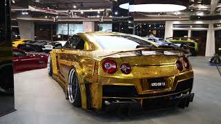 NISSAN GTR R35 KUHL RACING EDITION Gold Plated Engraved Wide Body Kit  Most Expensive GTR [upl. by Fiske]