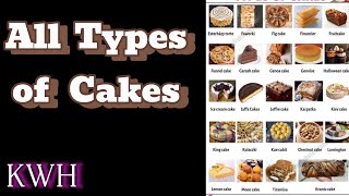 Types Of Cakes 🎂  Cakes name in English  knowledge [upl. by Zetrauq]