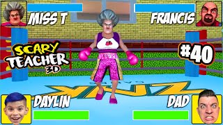 WE BOXED MISS T Scary Teacher 3D A KNOCK OUT PRANK Part 40 [upl. by Whall]