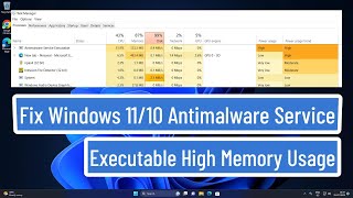 Fix Windows 11  10 Antimalware Service Executable High Memory Usage [upl. by Nyrhtakyram]